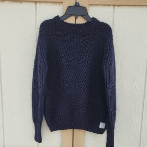 Superdry Navy Cable Preppy Knit Xsmall Sweater Classic